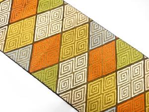 変わり菱模様織り出し　袋帯